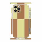 For iPhone 12 Pro Max Color Matching All-inclusive PET Phone Decal Adhesive Sticker(Brown Yellow)