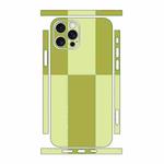 For iPhone 12 Pro Max Color Matching All-inclusive PET Phone Decal Adhesive Sticker(Dark Light Green)