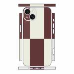 For iPhone 13 Color Matching All-inclusive PET Phone Decal Adhesive Sticker(White Wine Red)