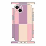 For iPhone 13 Color Matching All-inclusive PET Phone Decal Adhesive Sticker(Purple Pink)