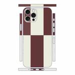 For iPhone 13 Pro Color Matching All-inclusive PET Phone Decal Adhesive Sticker(White Wine Red)