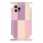 For iPhone 13 Pro Color Matching All-inclusive PET Phone Decal Adhesive Sticker(Purple Pink)