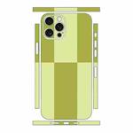 For iPhone 13 Pro Color Matching All-inclusive PET Phone Decal Adhesive Sticker(Dark Light Green)