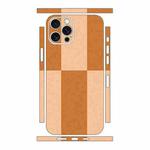 For iPhone 13 Pro Max Color Matching All-inclusive PET Phone Decal Adhesive Sticker(Pink Brown)