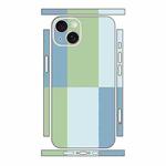 For iPhone 14 Color Matching All-inclusive PET Phone Decal Adhesive Sticker(Green Blue)