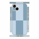 For iPhone 14 Plus Color Matching All-inclusive PET Phone Decal Adhesive Sticker(Dark Light Blue)