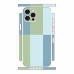 For iPhone 14 Pro Color Matching All-inclusive PET Phone Decal Adhesive Sticker(Green Blue)