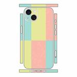 For iPhone 15 Color Matching All-inclusive PET Phone Decal Adhesive Sticker(Green Pink)