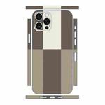 For iPhone 15 Pro Color Matching All-inclusive PET Phone Decal Adhesive Sticker(White Coffee)