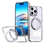 For iPhone 16 Pro Max Wing Series MagSafe Magnetic Ring Holder Phone Case(Transparent)