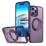 For iPhone 16 Pro Wing Series MagSafe Magnetic Ring Holder Phone Case(Dark Purple)