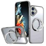 For iPhone 16 Plus Wing Series MagSafe Magnetic Ring Holder Phone Case(Titanium Gray)