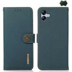 For Samsung Galaxy A07 5G KHAZNEH Custer Genuine Leather RFID Phone Case(Green)