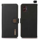 For Samsung Galaxy XCover7 Pro KHAZNEH Custer Genuine Leather RFID Phone Case(Black)