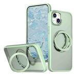 For iPhone 15 Wing Series MagSafe Magnetic Ring Holder Phone Case(Avocado Green)