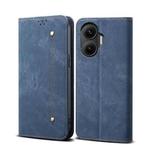 For Redmi Turbo 4 Pro Denim Texture Casual Style Horizontal Flip Leather Case(Blue)