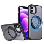 For iPhone 11 Wing Series MagSafe Magnetic Ring Holder Phone Case(Black)