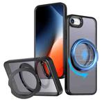 For iPhone SE 2022 / 2020 / 8 / 7 Wing Series MagSafe Magnetic Ring Holder Phone Case(Black)
