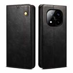 For Redmi Note 14 Pro+ 5G Oil Wax Crazy Horse Texture Leather Phone Case(Black)