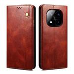 For Redmi Note 14 Pro+ 5G Oil Wax Crazy Horse Texture Leather Phone Case(Brown)