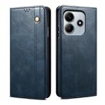 For Redmi Note 14 4G Global 163.25mm Oil Wax Crazy Horse Texture Leather Phone Case(Blue)