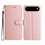 For iPhone 17 Air Silk Texture Horizontal Flip Leather Phone Case(Rose Gold)