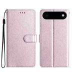 For iPhone 17 Air Silk Texture Horizontal Flip Leather Phone Case(Rose Pink)