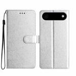 For iPhone 17 Air Silk Texture Horizontal Flip Leather Phone Case(Silver)