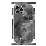 For iPhone 15 Pro Max All-inclusive PET Phone Decal Adhesive Sticker(Black White Marble)