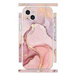 For iPhone 13 mini All-inclusive PET Phone Decal Adhesive Sticker(Pink Marble)