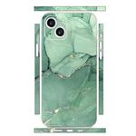 For iPhone 13 mini All-inclusive PET Phone Decal Adhesive Sticker(Green Marble)