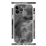 For iPhone 12 Pro Max All-inclusive PET Phone Decal Adhesive Sticker(Black White Marble)