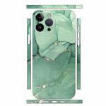 For iPhone 12 Pro Max All-inclusive PET Phone Decal Adhesive Sticker(Green Marble)