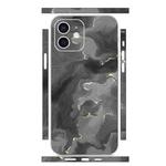 For iPhone 12 mini All-inclusive PET Phone Decal Adhesive Sticker(Black White Marble)