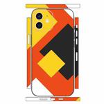 For iPhone 12 mini Geometric Style All-inclusive PET Phone Decal Adhesive Sticker(Yellow Square)