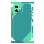 For iPhone 12 mini Geometric Style All-inclusive PET Phone Decal Adhesive Sticker(Dark Green)