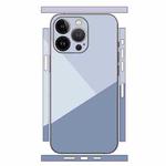 For iPhone 12 Pro Geometric Style All-inclusive PET Phone Decal Adhesive Sticker(Grey)