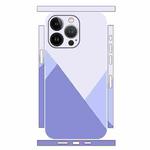 For iPhone 12 Pro Max Geometric Style All-inclusive PET Phone Decal Adhesive Sticker(Dark Purple White)