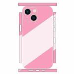 For iPhone 13 mini Geometric Style All-inclusive PET Phone Decal Adhesive Sticker(Pink Rose Red)