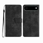 For iPhone 17 Air Skin-feel Embossed Butterfly Leather Phone Case(Black)