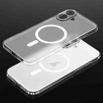 For iPhone 16 Plus SULADA Crystal Sand Series Electroplating Frosted MagSafe Magnetic Phone Case(Transparent)