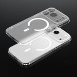 For iPhone 17 Pro Max SULADA Crystal Sand Series Electroplating Frosted MagSafe Magnetic Phone Case(Transparent)
