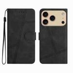 For iPhone 17 Pro Max Skin-feel Stitching Leather Phone Case(Black)