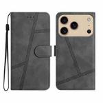 For iPhone 17 Pro Max Skin-feel Stitching Leather Phone Case(Grey)