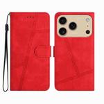 For iPhone 17 Pro Max Skin-feel Stitching Leather Phone Case(Red)