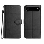For iPhone 17 Air Cowhide Texture Stitching Leather Phone Case(Black)