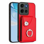 For Motorola Edge 60 Stylus Organ Card Bag Ring Holder Phone Case(Red)