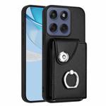 For Motorola Edge 60 Fusion / Edge 60 Organ Card Bag Ring Holder Phone Case(Black)