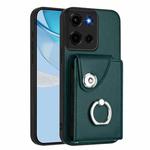 For Motorola Moto G 5G 2025 Organ Card Bag Ring Holder Phone Case(Green)