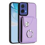 For Motorola Moto G85 / S50 Neo 5G Organ Card Bag Ring Holder Phone Case(Purple)